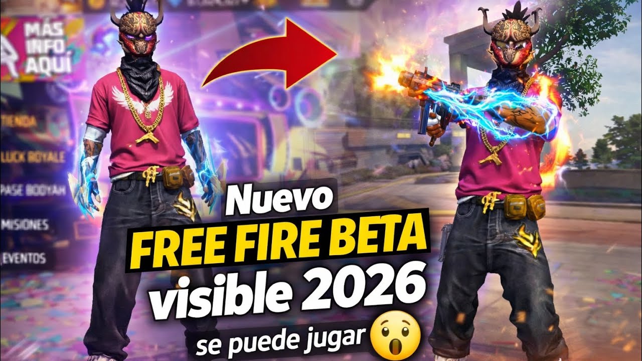 Como descargar el FREE FIRE beta VISIBLE 2026 😱(se puede jugar )🙀☠️