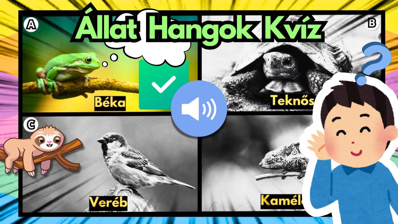 Állatos kvíz |Találd ki az állatot a hangjáról |