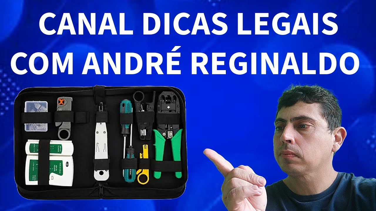 demonstração do kit de ferramentas para manutenção de rede