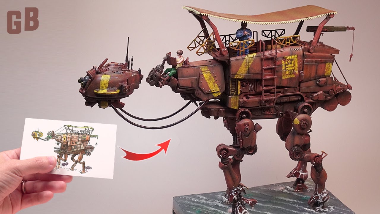 “The Historian” Mecha Kitbash Diorama, Beyond the Blight