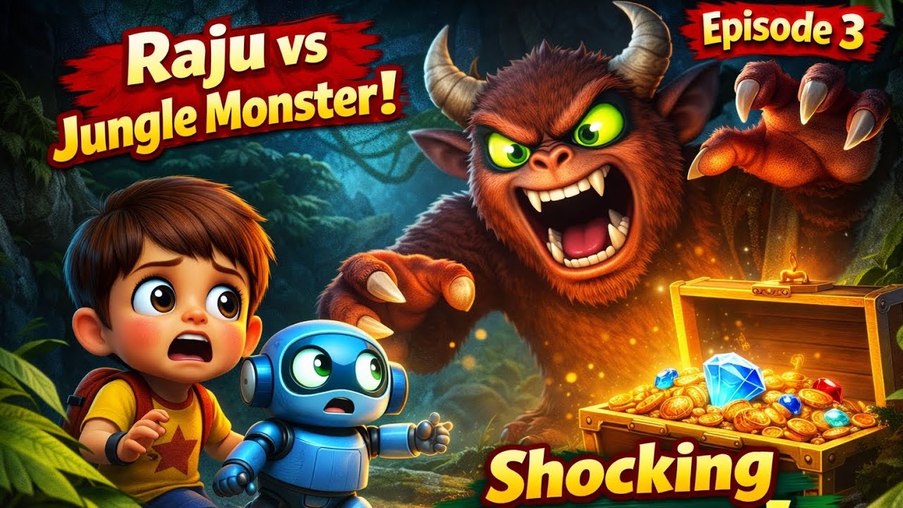 Raju Aur Robot vs Jungle Monster 👹 | Hindi Kids Cartoon | 3D Animation | cartoon & Song 2026