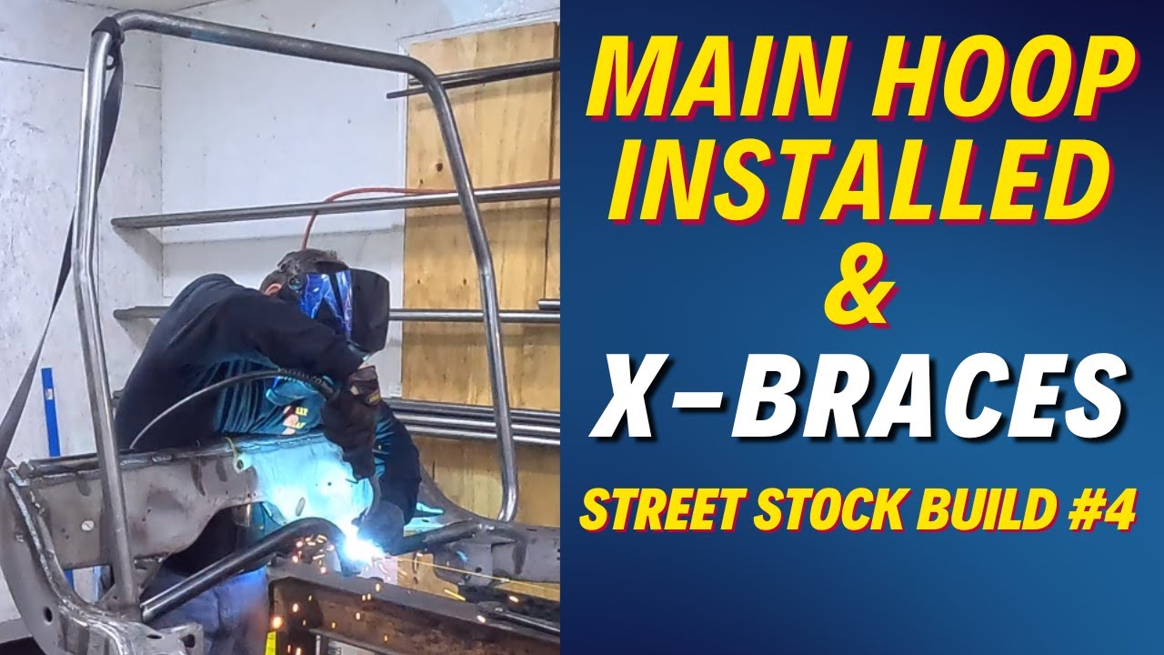 Installing Roll Cage Tubing on the Street Stock Build has Finally Begun! Main Hoop & X Braces Added