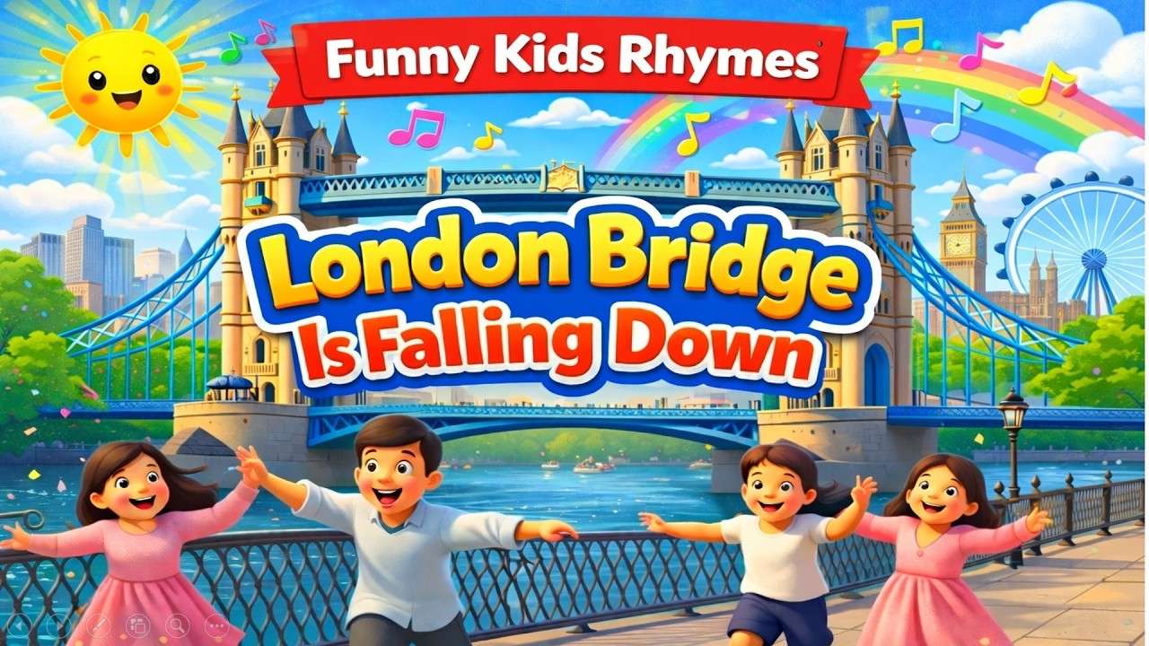 London Bridge Is Falling Dow | #londonbridgeisfallingdown #youtube #youtubegrowth | @KidsFunnyRhymes