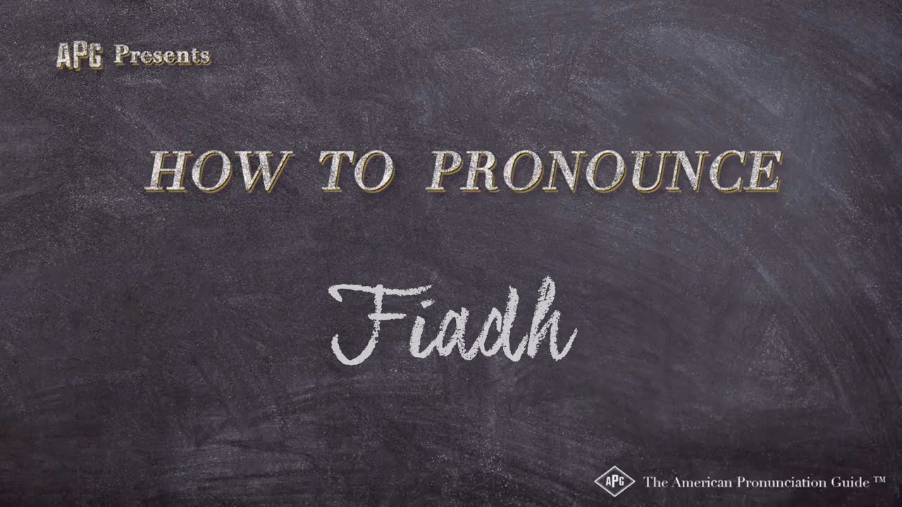How to Pronounce Fiadh (Real Life Examples!)