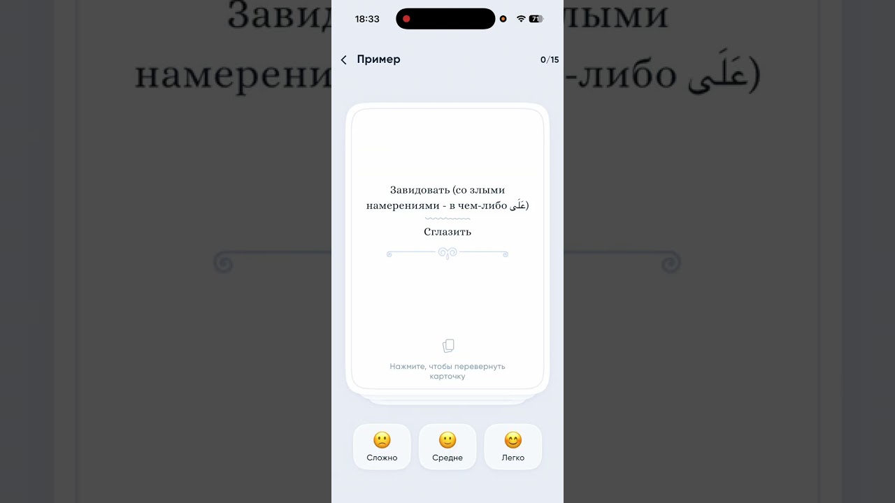 Приложение Арабский словарь – демонстрация