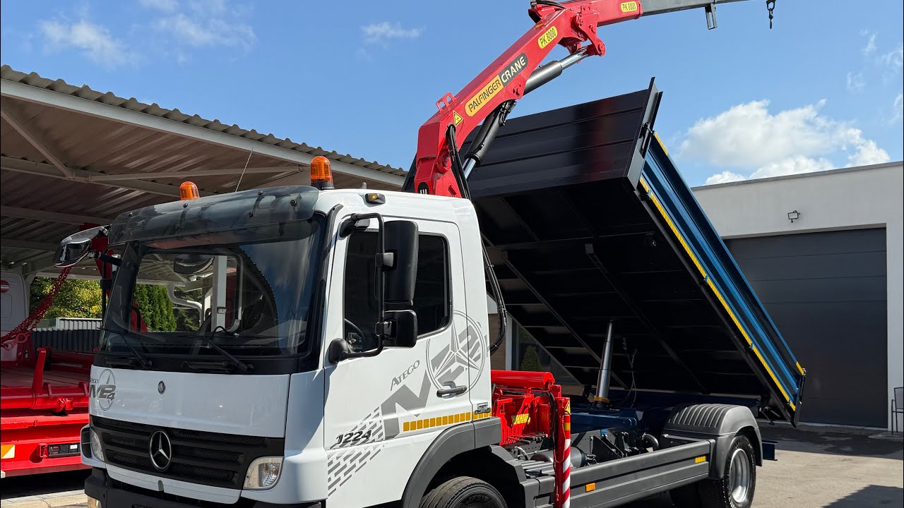 Mercedes-Benz Atego 1224 kipper 3 side + crane Palfinger / trojstranný sklápač hydraulická ruka