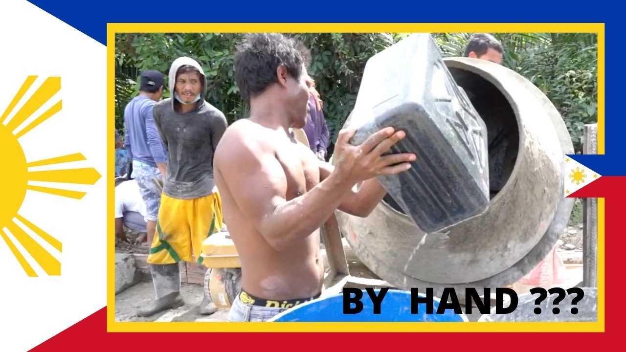 Concrete Roads By Hand in the Philippines