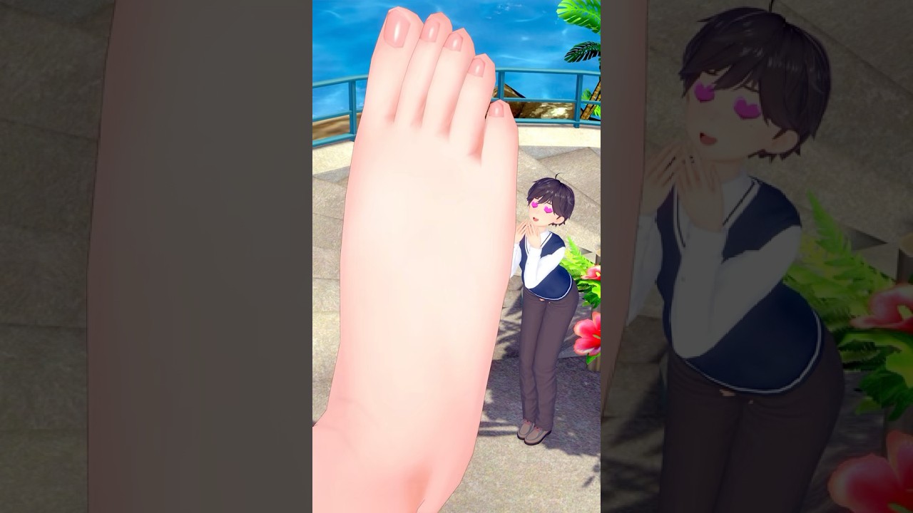 That&rsquo;s a HUGE foot! 🤯😍🥵#giantess #feet #giantessgrowth #sizedifference #tallgirl #koikatsu