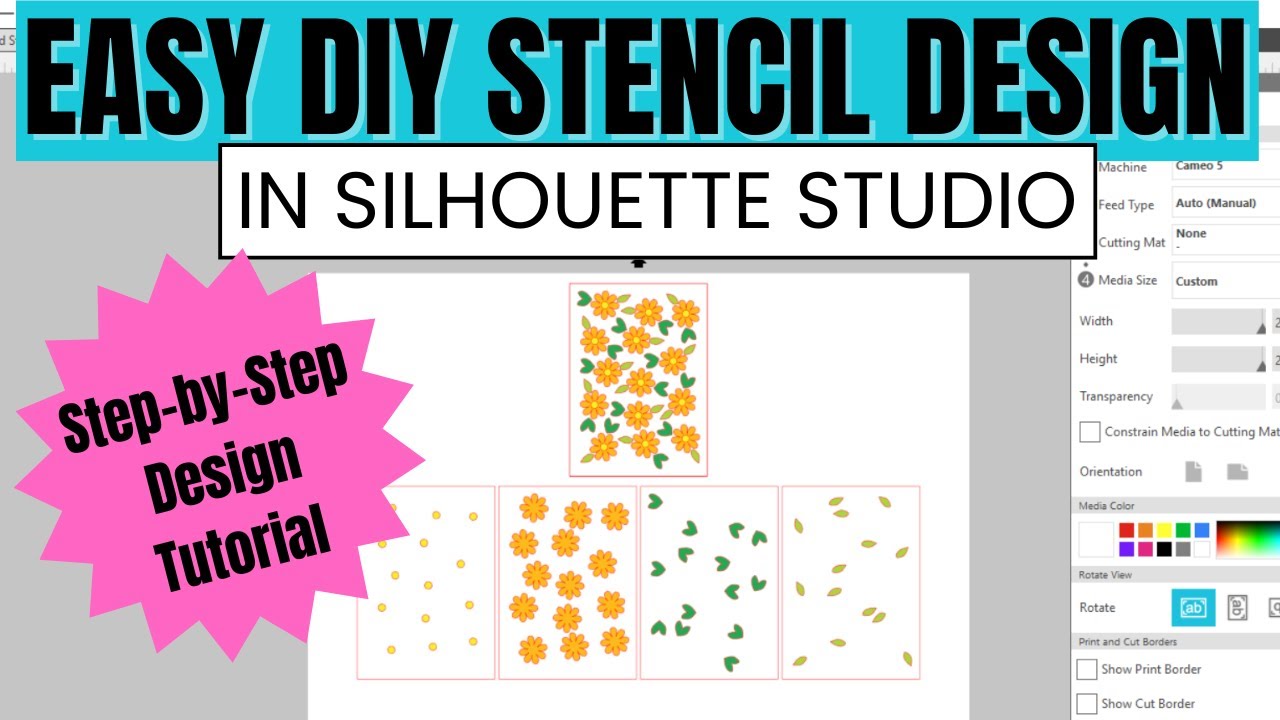 How to Create a Layered Stencil Design in Silhouette Studio | Step-by-Step
