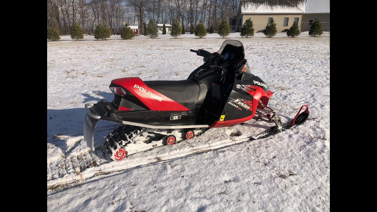 First ride on Polaris Fusion 600 Snowmobile