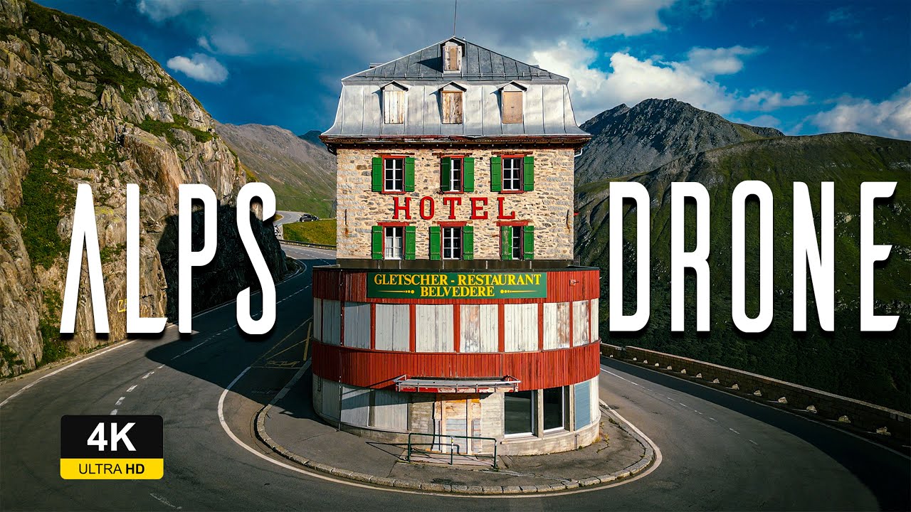 ALPS 4k DRONE Footage -  Scenic Mountain Nature Drone Relaxation