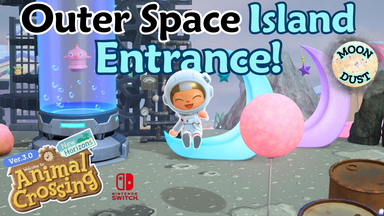 🌌 Идеи для входа на остров Spacecore в ACNH 3.0 | Постройка в Animal Crossing New Horizons