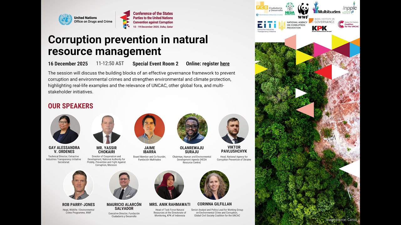 Corruption prevention in natural resource management (Environment Day 3 | CoSP11)