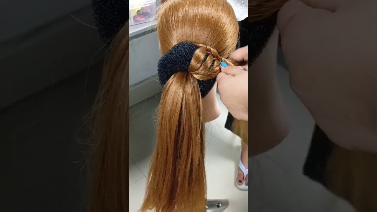 donat bun hair style...vlcc school of beauty boring road patna
