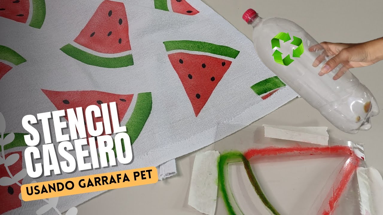 Stencil Caseiro - Usando Garrafa Pet