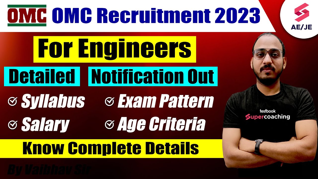 OMC JE Recruitment 2023 |OMC ITI & Diploma Jobs Vacancy |Odisha Mining Corporation Recruitment 2023