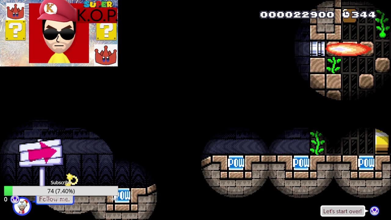 Doing Multiplayer in mario maker 2 for 30 minutes