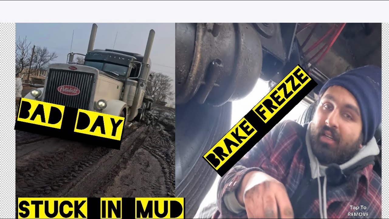 ( punjabi truck driver canada ) ਟਰੱਕ ਚਿੱਕੜ ਵਿੱਚ ਫਸ ਗਿਆ ਨਾਲੇ ਟਰੇਲਰ ਦੇ ਬਰੇਕ ਖਰਾਬ ਹੋ ਗਏ 🚚🚚🚚🚚🚚