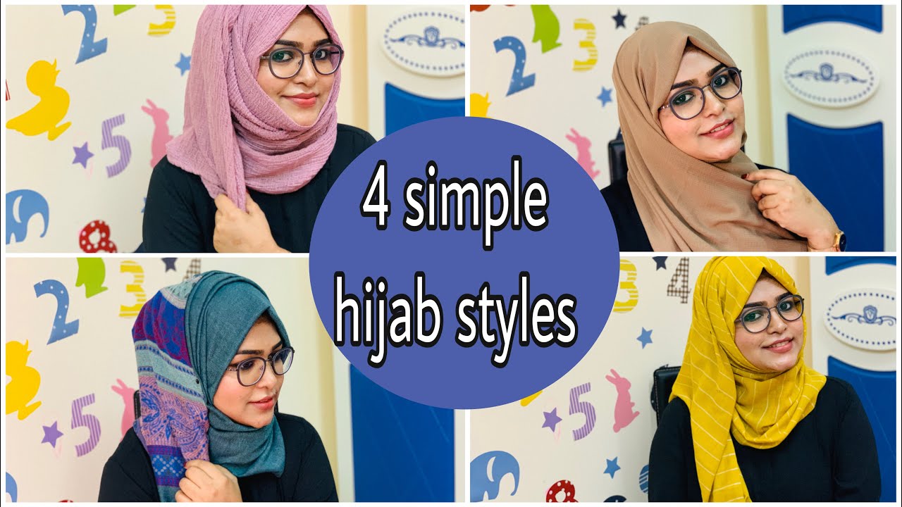 ഈസി ആയി ചെയ്യാവുന്ന ഹിജാബ് styles  | Everyday simple hijab styles | hijab tutorials with glasses