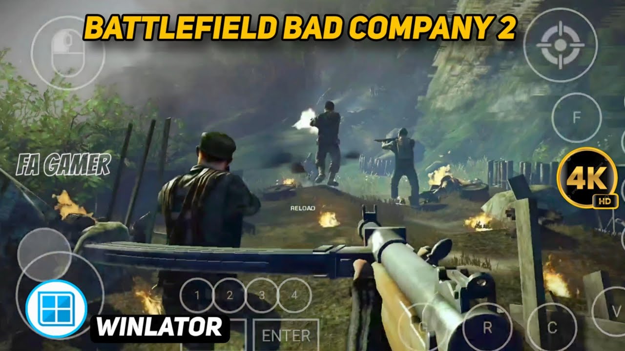 Battlefield Bad Company 2 (Windows Emulator) on Android || Winlator 9.0