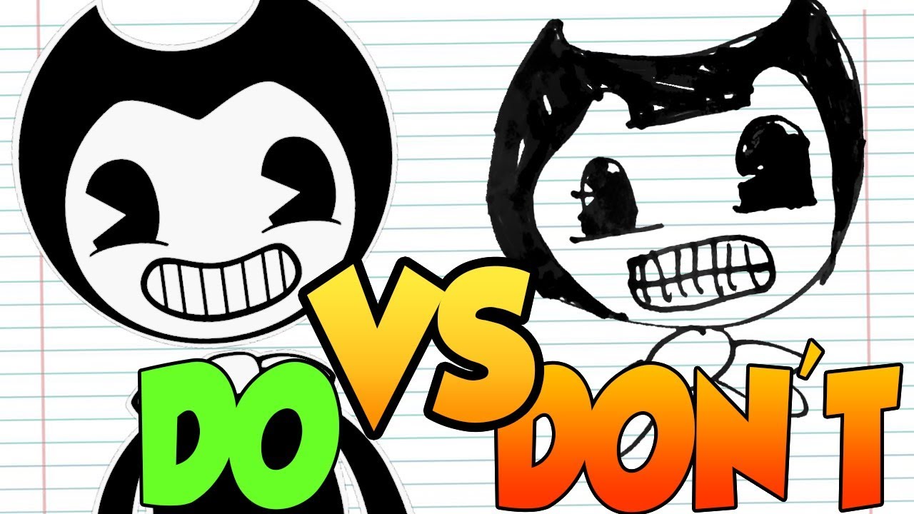 DOs & DON'Ts Drawing Bendy INK, Alice, Boris from Bendy and the Ink Machine In 1 Minute CHALLENGE!