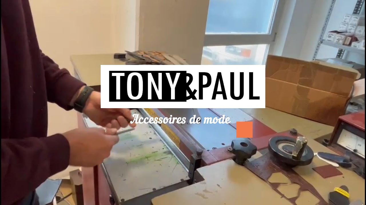 Fabrication des bretelles Tony et Paul dans notre atelier en Italie