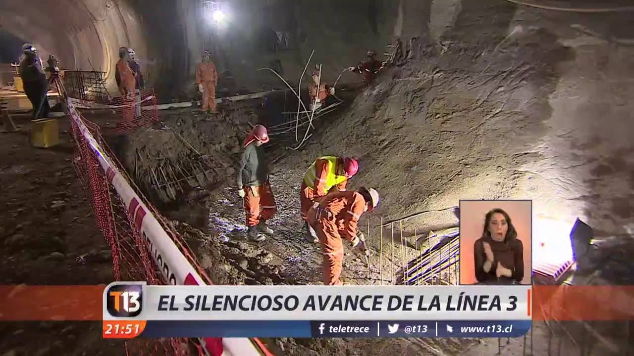 Estación Cal y Canto union de tuneles L3 Metro de Santiago. T13.