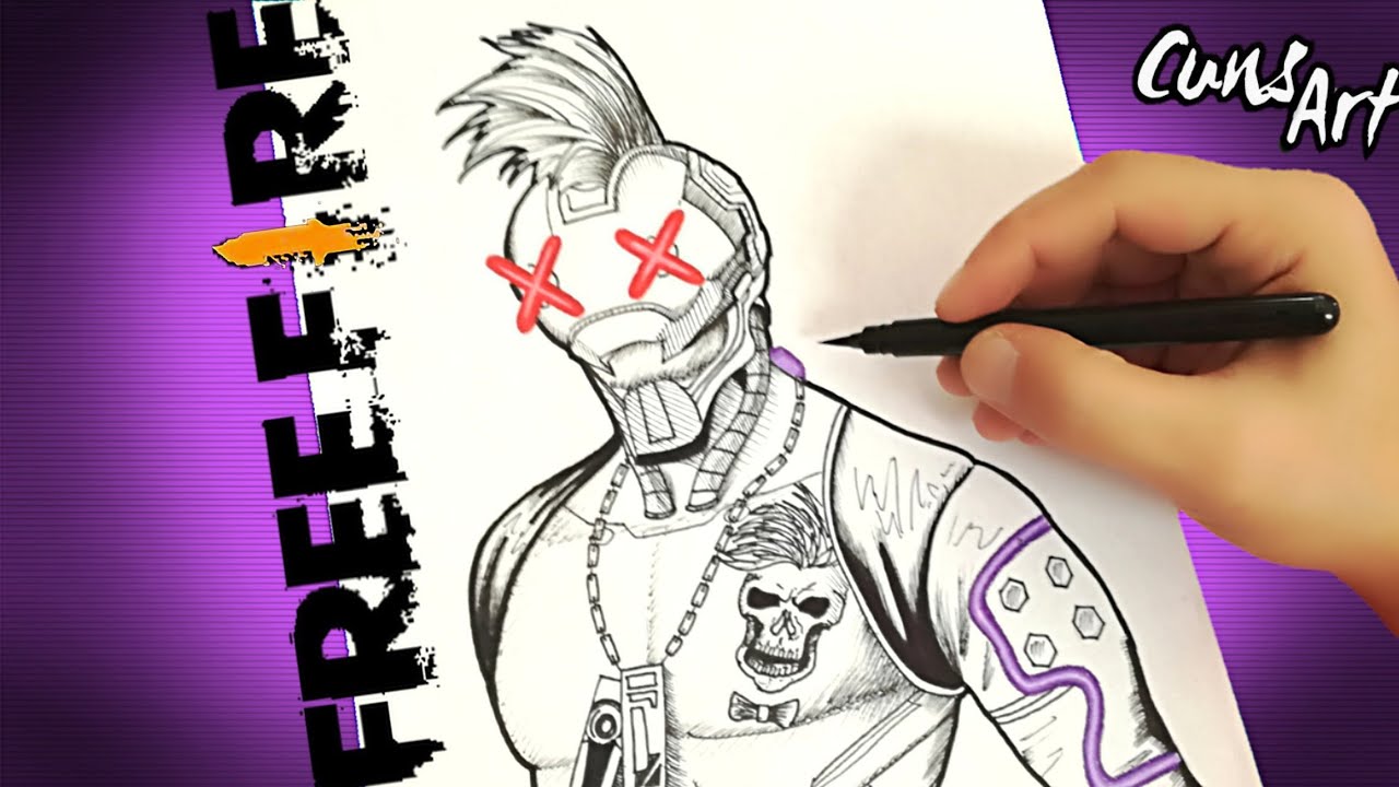 COMO DIBUJAR AL SEÑOR NEON DE LA INCUBADORA ESPINA ESPIGA DE FREE FIRE | how to draw neon ridge