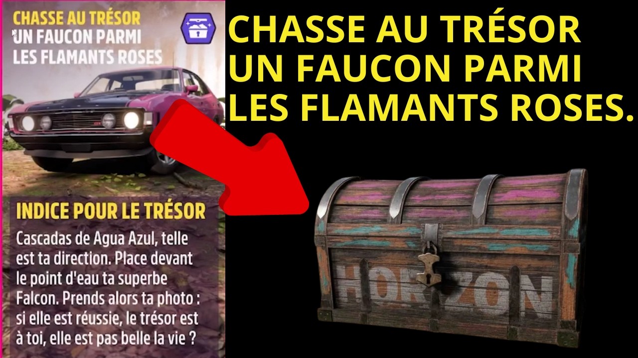 CHASSE AU TRÉSOR UN FAUCON PARMI LES FLAMANTS ROSES. SOLUTION LOCALISATION Forza Horizon 5 FH5