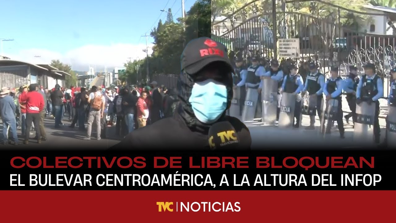 Colectivos de libre bloquean el bulevar Centroamérica a la altura del INFOP exigiendo voto por voto