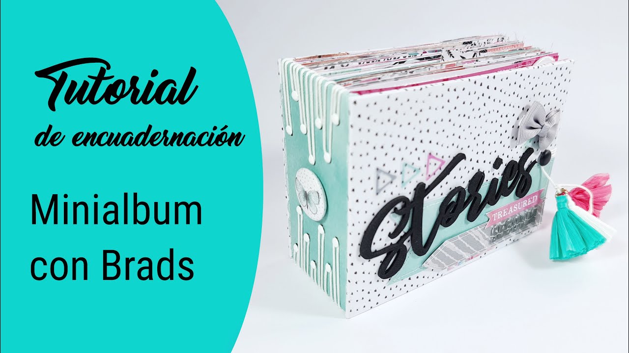 Tutorial encuadernación: Mini álbum con brads
