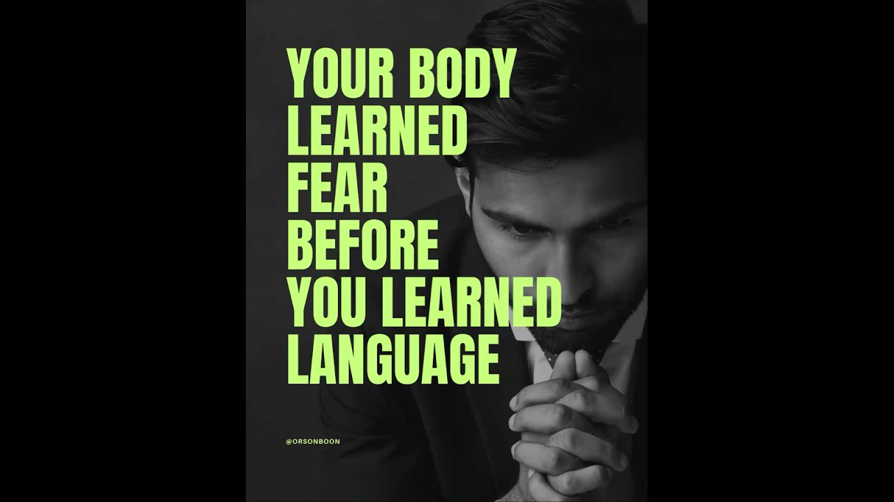 Your Body Learned Fear Before You Learned Language!