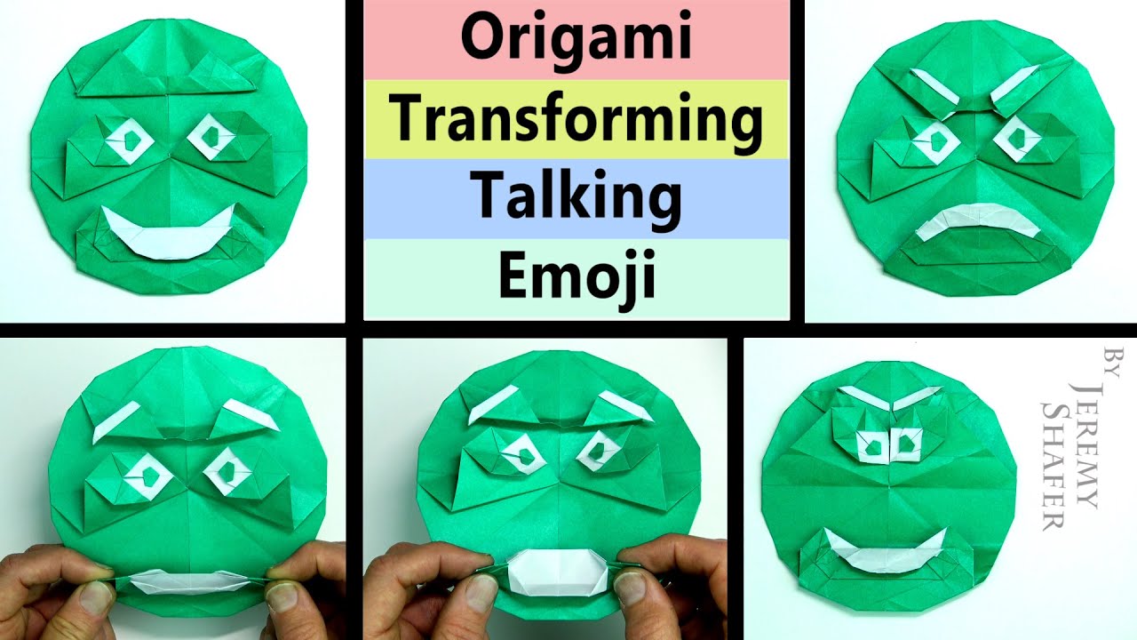 😎 Mr. Smiley 2.0 😃 Transforming Talking  Emoji 😲 Pure Origami