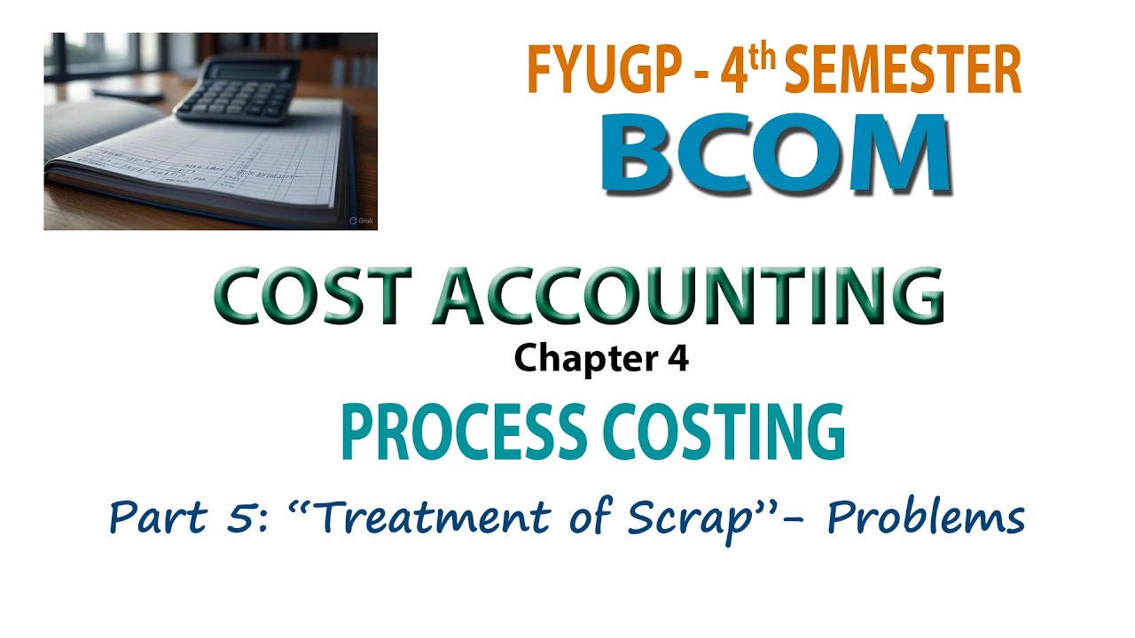 FYUGP   4TH SEM BCOM   COST ACCOUNTING  CH 4 #5