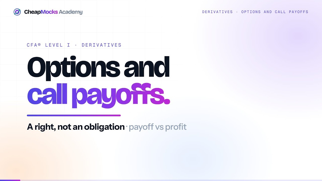 Options and call payoffs | CFA&reg; Level I Derivatives
