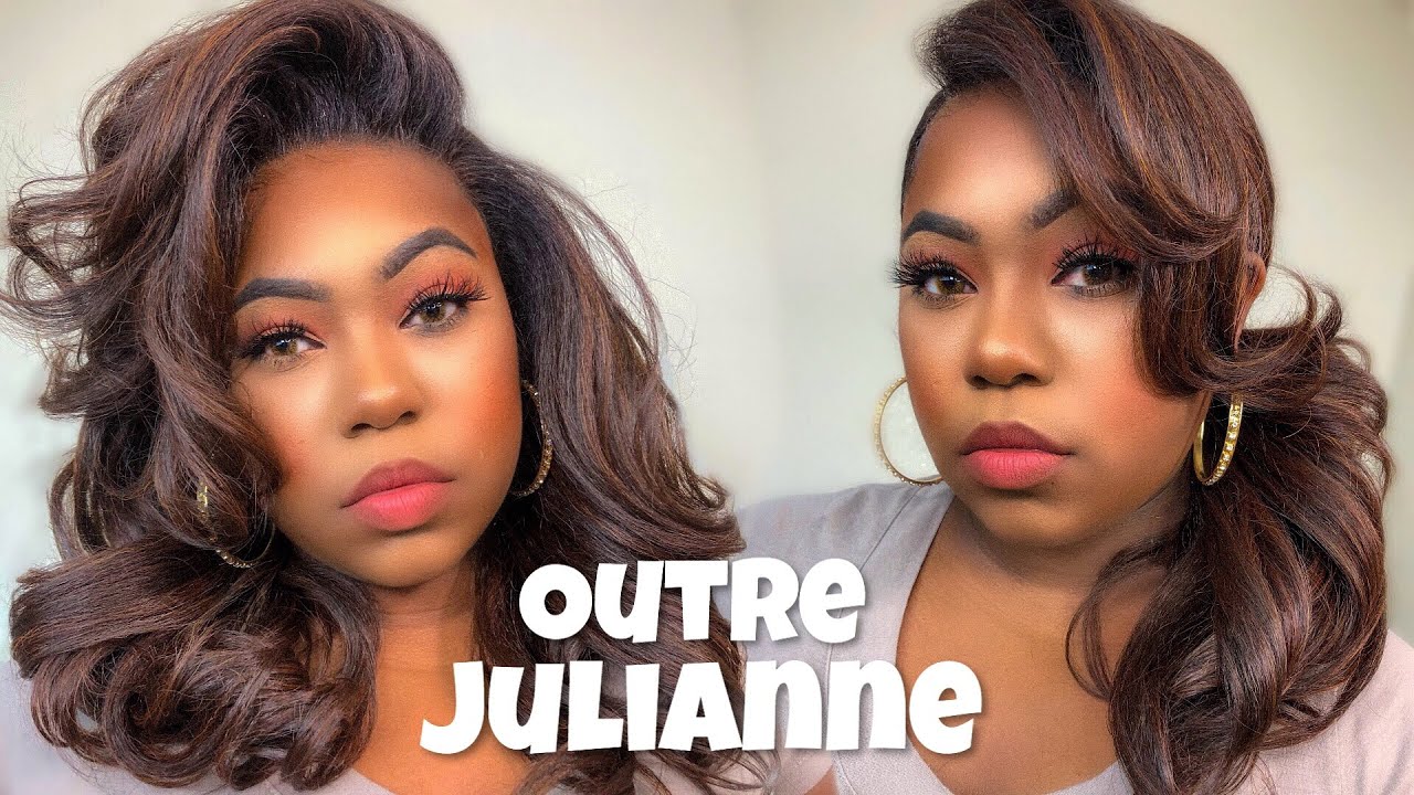 Outre Perfect Hairline 13x6 Lace Frontal Synthetic HD Lace Wig - JULIANNE DR2/CHOCOLATE SWIRL
