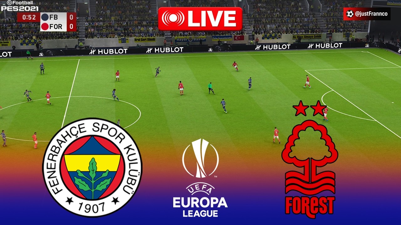 🔴LIVE : Fenerbahce vs Nottingham Forest | UEFA Europa League 2026 | Pes 21 Simulation Gameplay