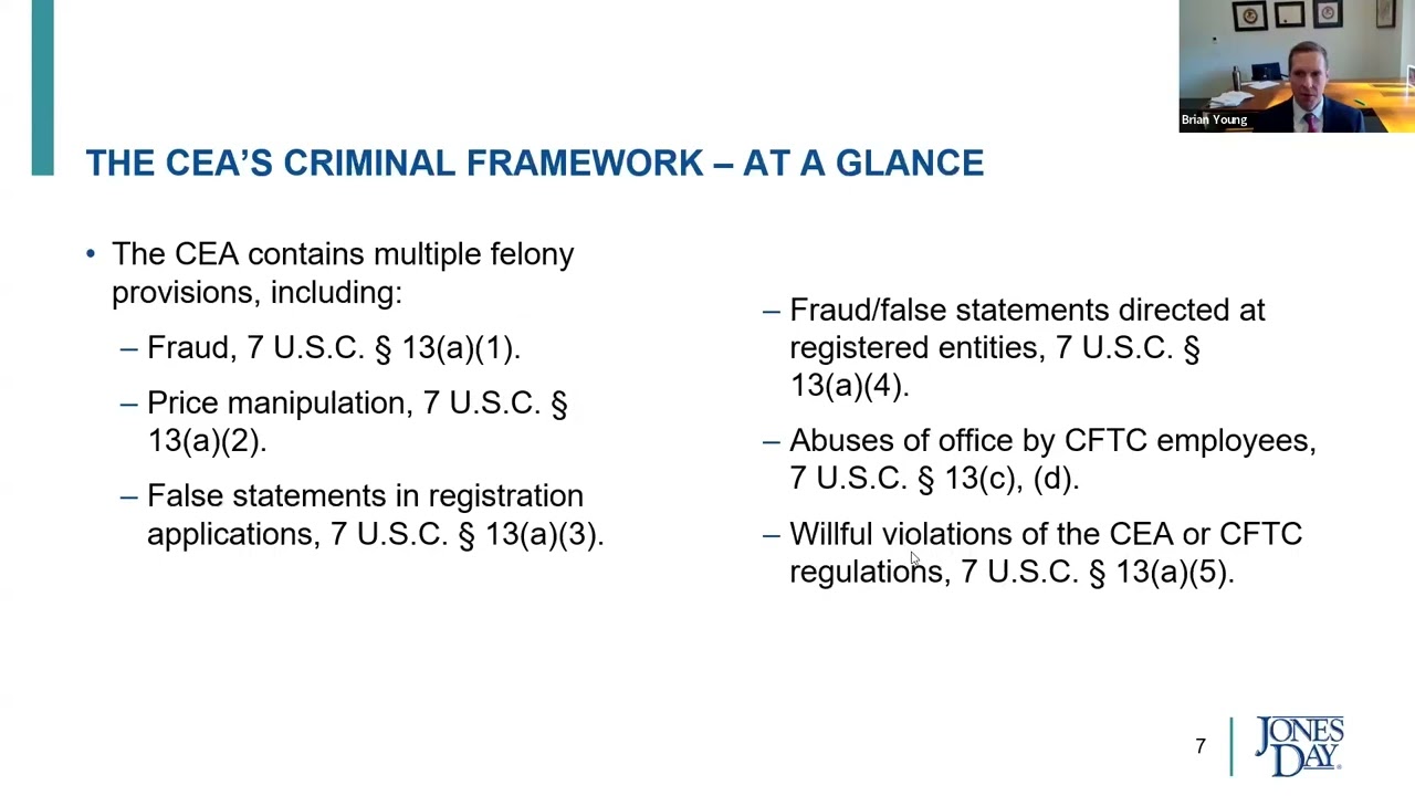 The Criminal Provisions of the Commodity Exchange Act