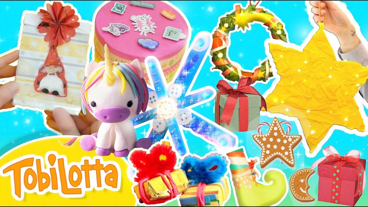 10 GESCHENKE basteln⭐️ WEIHNACHTEN 🎄🎁ADVENT DIY🌈Weihnachtskalender Kinder basteln TobiLotta