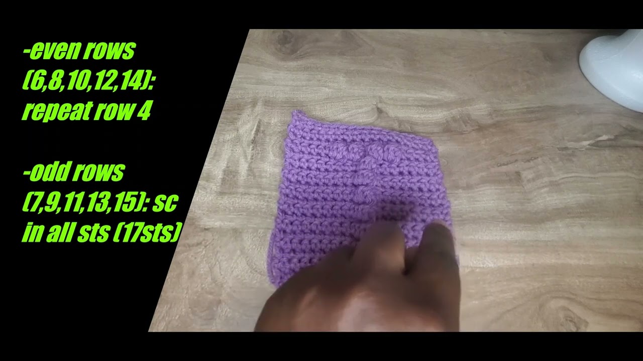 Crochet Bobble Letter T