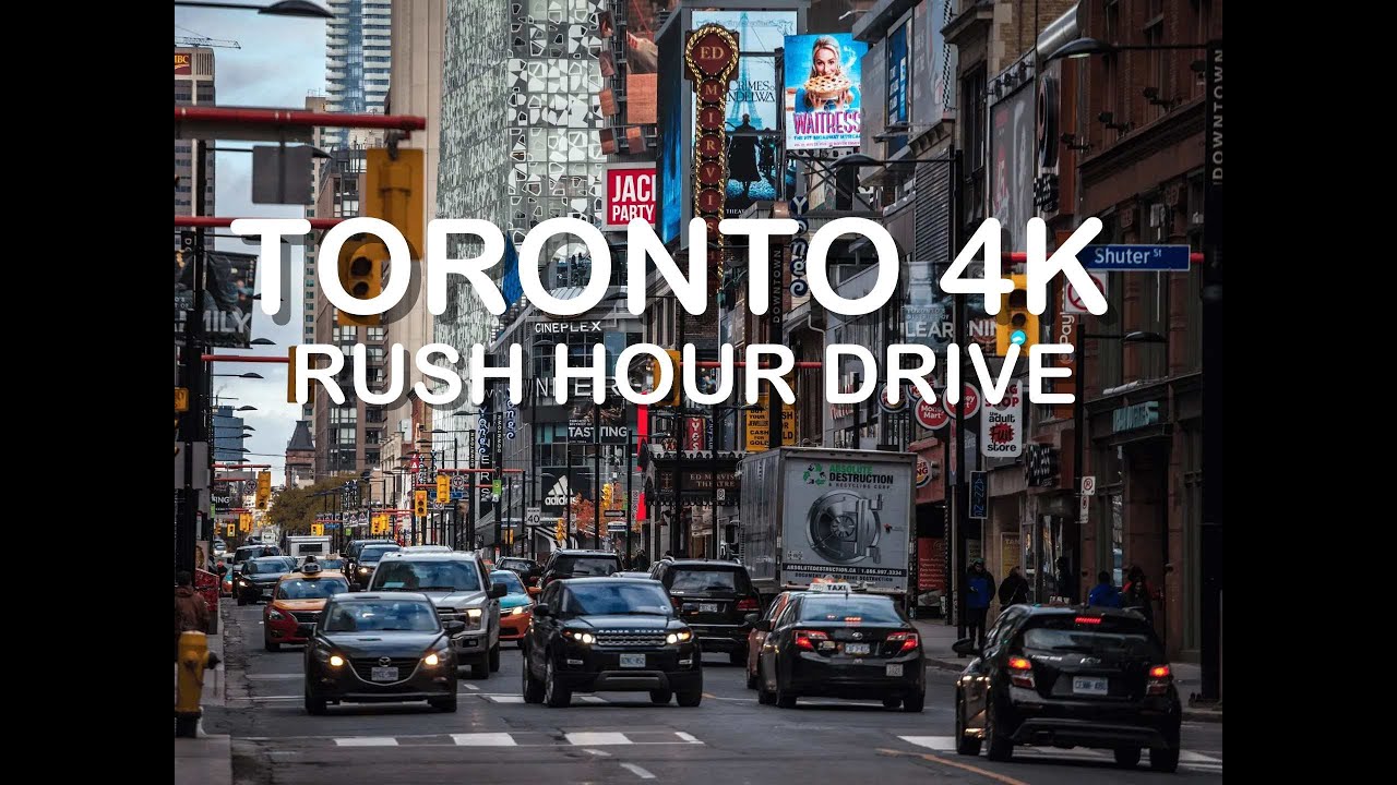 Driving Rush Hour - Toronto Downtown |4K