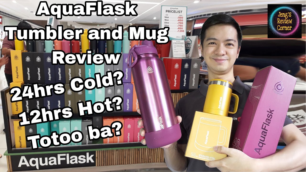 AQUAFLASK TUMBLER AND MUG REVIEW 24HRS COLD? 12HRS HOT? LEGIT AT WORTH IT BA? | Jeng's Review Corner
