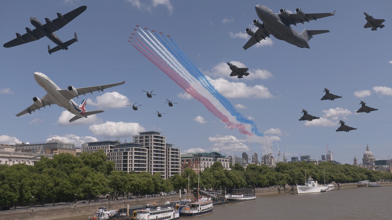 Military Aircraft Flyover London for King's Birthday | June 2025