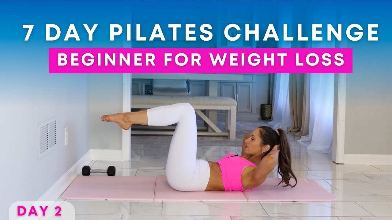 7 Day Beginner Pilates Challenge for Weight Loss | DAY 2 | Abs + Arms