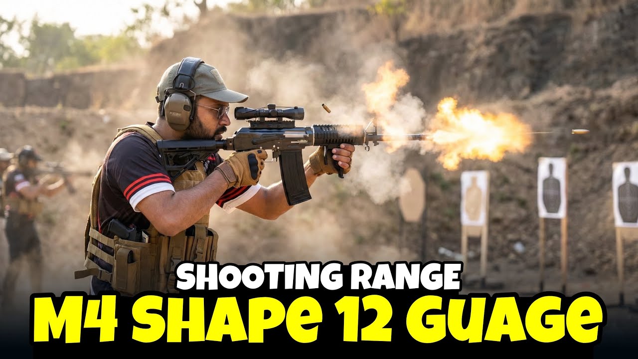 M4 Shape 12 Guage | in Shooting range | Short Review | Test Firing 