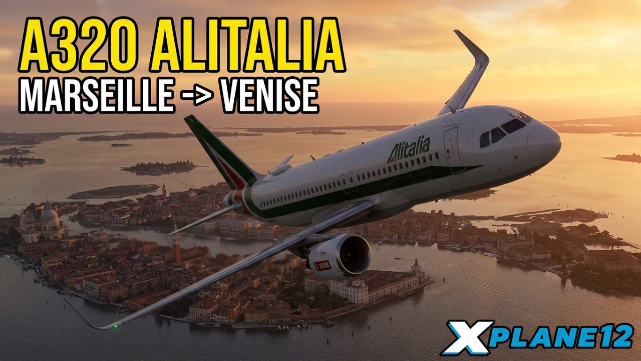 A320 Alitalia I Vol complet Marseille ✈ Venise I XP12 I