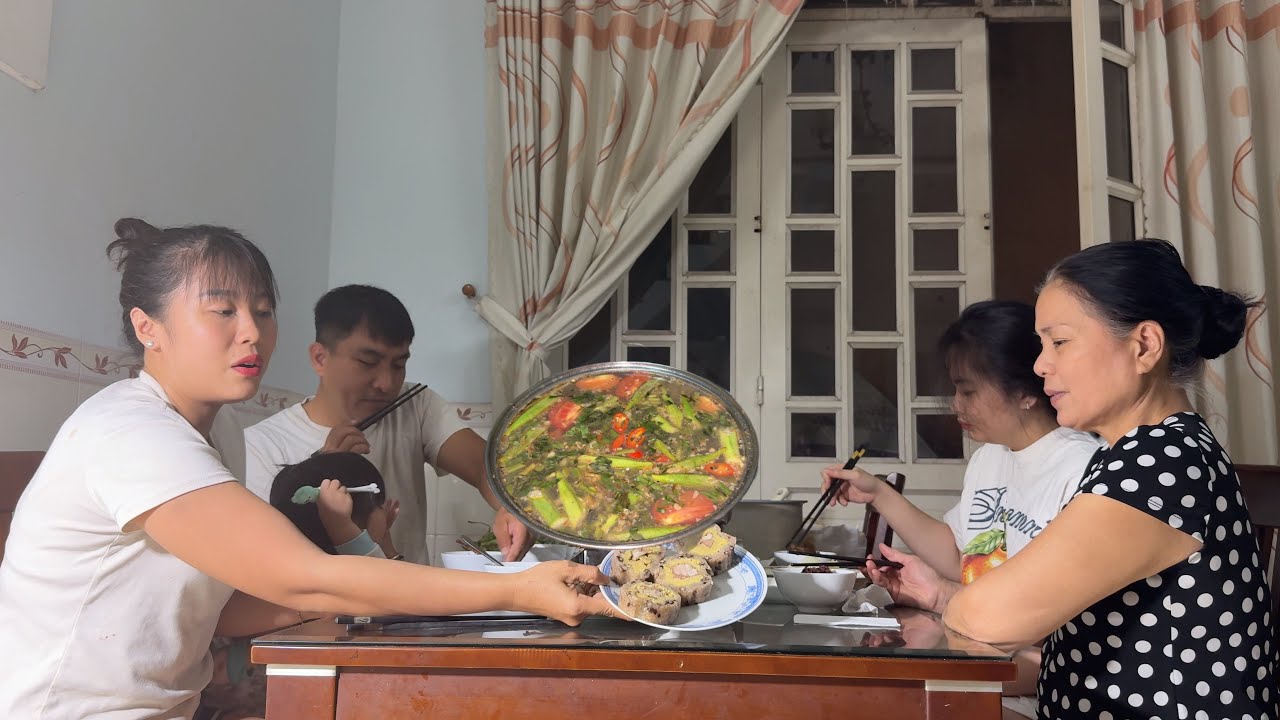 NẤU THỊT KHO TRỨNG KHỔ QUA CHUẨN BỊ GIỖ BA CHỒNG | TNCM 