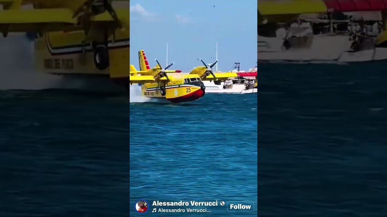 Air tanker loading on open water. #fire #wildfire #aviation