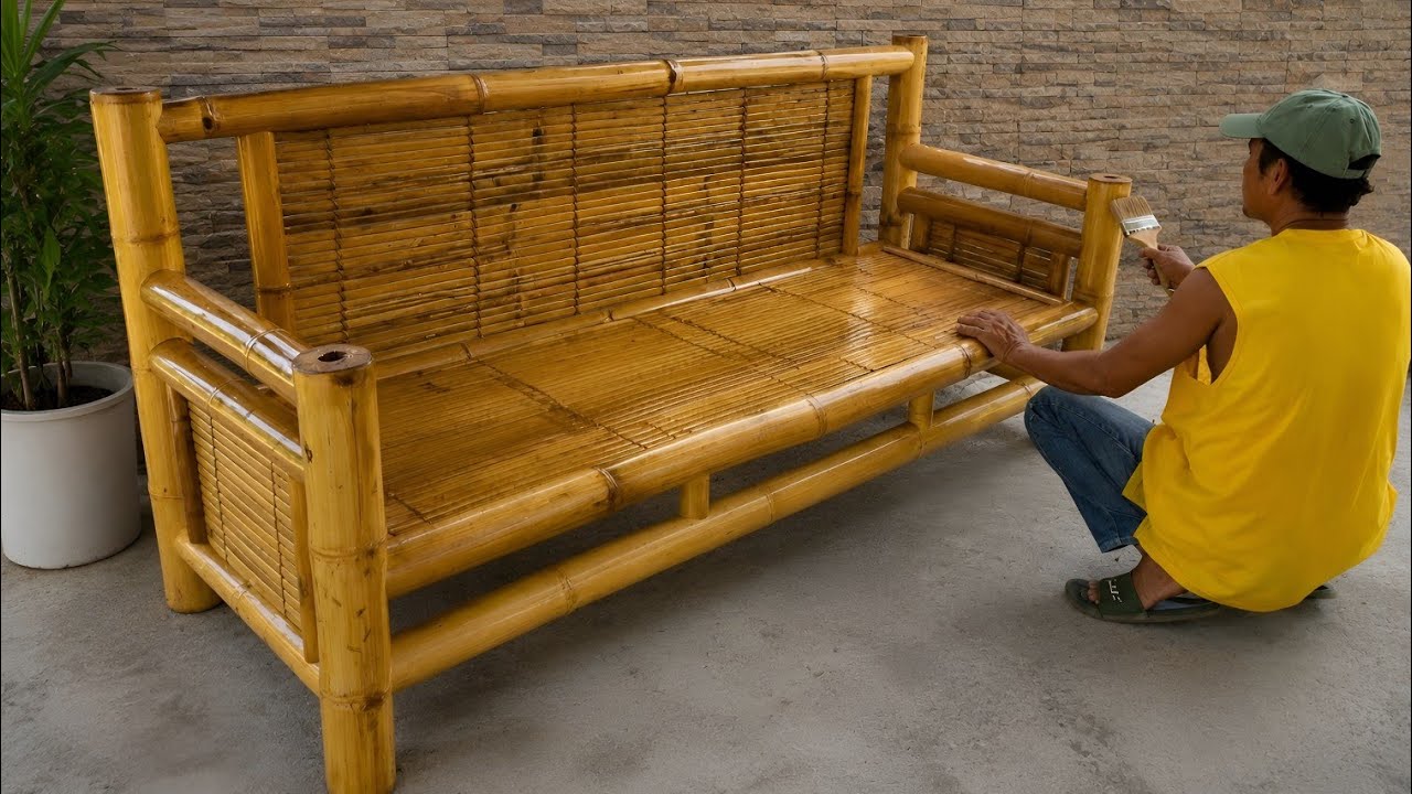I Built This Bamboo Sofa Without Any Equipment