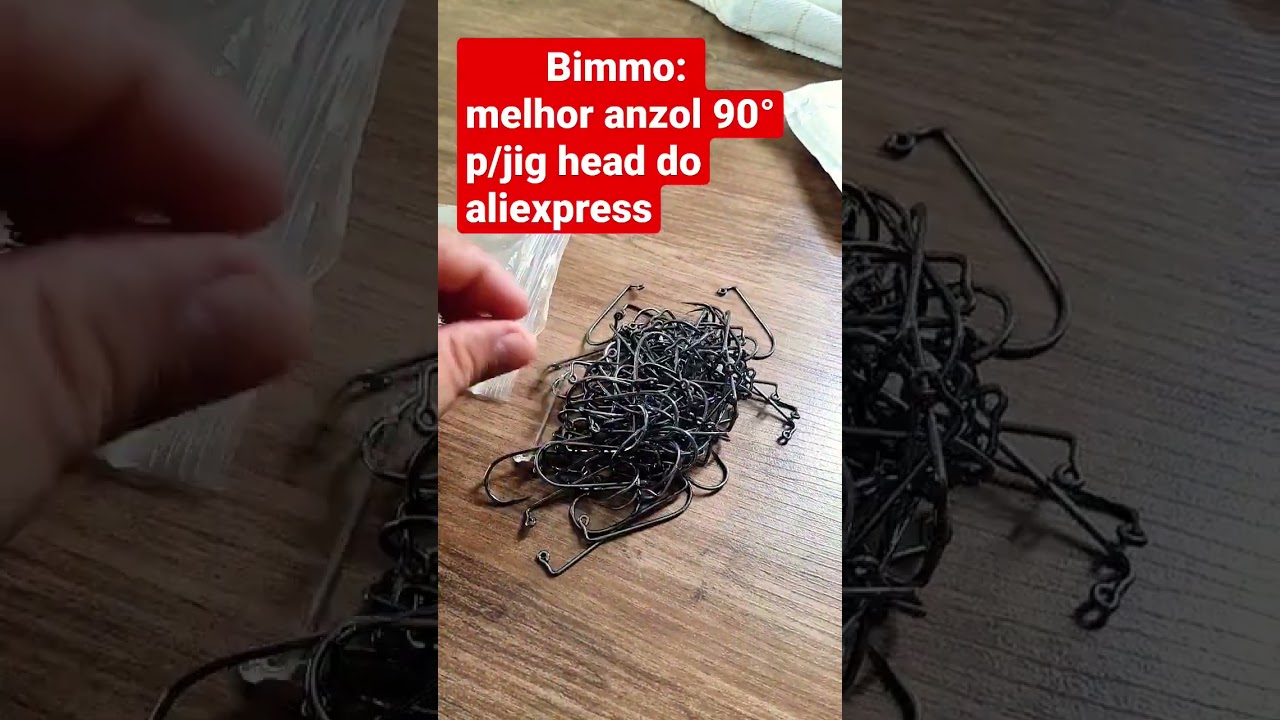 Bimmo: melhor anzol 90&deg; do aliexpress para fabrica&ccedil;&atilde;o de jig head.